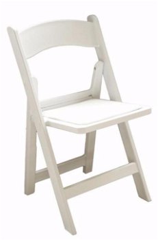 Weddingchair witte Klapstoel resinchair trouwstoel - 0