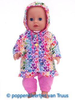 Baby Born Badpopje 32 cm Jasje hartjes/multi