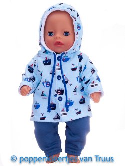 Baby Born Soft 36 cm Jongens jasje blauw/scheepjes