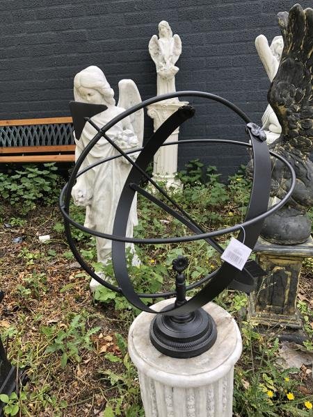 Zonnewijzer, smeedijzer zwart -zonnewijzer-tuin deco - nr. 1