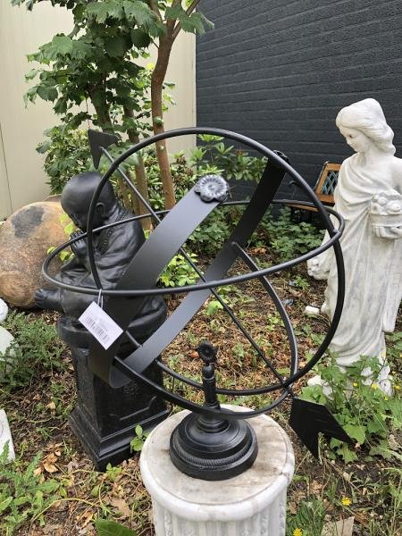 Zonnewijzer, smeedijzer zwart -zonnewijzer-tuin deco - Afbeelding 2
