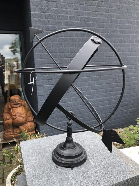 Zonnewijzer, smeedijzer zwart -zonnewijzer-tuin deco - Afbeelding 6