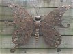 Grote vlinder metaal, super mooi - vlinder-tuin deco - 2 - Thumbnail