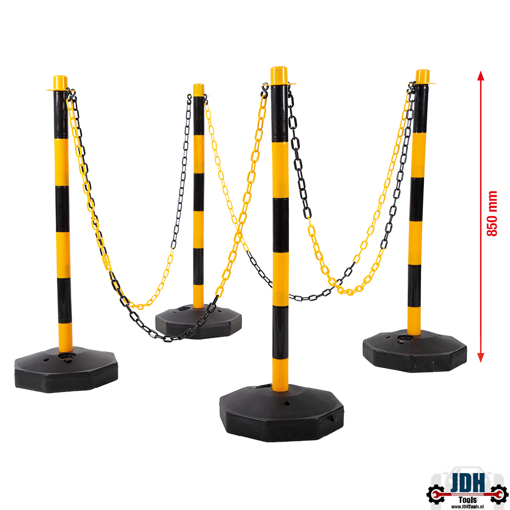 Afzetpalen set met ketting voor werken aan E- voertuigen 02560 - Afbeelding 3