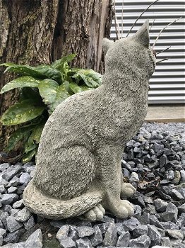 Beeld- zittende kat -levensechte-vorstbestendig-kat-poes - 4