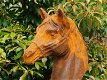 paardenhoofd, gietijzer -paard - tuin decoratie -beeld - 3 - Thumbnail