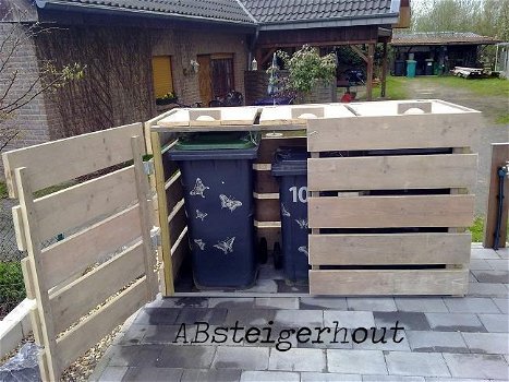 Container ombouw van gebruikt steigerhout! - 1