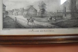 Village De Fleurus, lithografie uit 1825 - 1