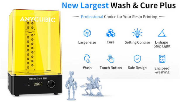 Anycubic Wash & Cure Plus Machine, Basket Washing Size 192mm - 2