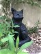 tuin decoratie-vos -stenen beeld-tuinbeelden- zwart-kado - 2 - Thumbnail
