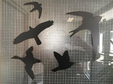 Raamstikkers in de vorm van vliegende vogels-raamstikker