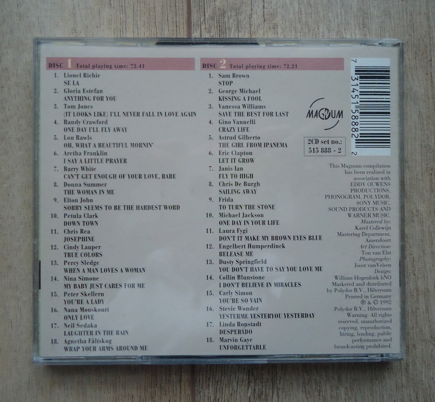 De originele dubbel-verzamel-CD Unforgettable van Magnum. - Afbeelding 6