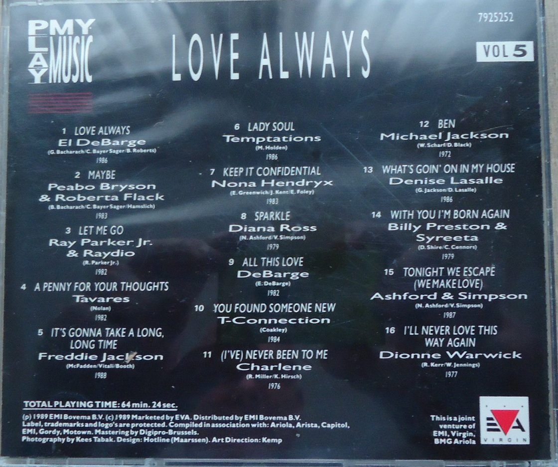 Originele verzamel-CD Play My Music Volume 5: Love Always. - Afbeelding 2