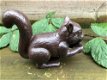 Eekhoorn beeld gietijzer bruin. -eekhoorn -tuin deco - 0 - Thumbnail