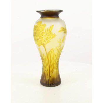 EEN CAMEO GLAS -VAAS--DRAGONFLY-BALUSTER- - 0