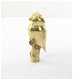 Houten wandelstok met bronzen wijze UIL handvat - 2 - Thumbnail
