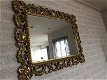 Mooie oude antieke spiegel voorzien houten messing rand - 5 - Thumbnail