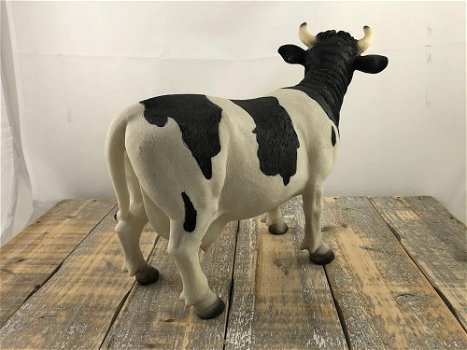 Mooie polystone sculptuur van een koe,-koe -deco-kado - 4