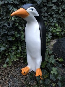 Pinguin beeld in kleur, polystein-show-tuin deco-pinquin 