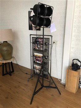industriële 4 spot-studio-film lamp-zware uitvoering-zwart - 0