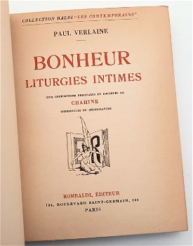 [Reliure] Verlaine 1936 Bonheur Liturgies Intimes - Chahine - 3