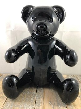 mooi zwart zittend beertje-beer-deco-beeld-kinderkamer - 1