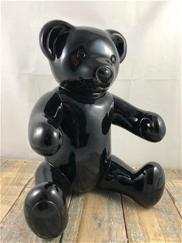 mooi zwart zittend beertje-beer-deco-beeld-kinderkamer - 2