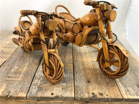 Set handgemaakte houten motoren-lowriders-motor-kado - 1