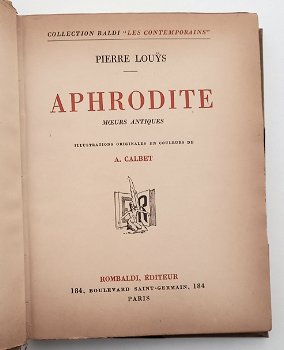 [Reliure] Louÿs 1937 Aphrodite Moeurs Antiques - A. Calbet - 3