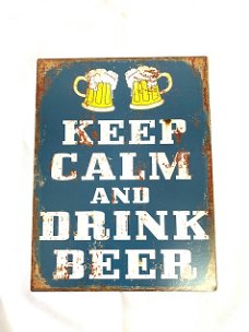 Metalen bord Tin Sign Keep Calm