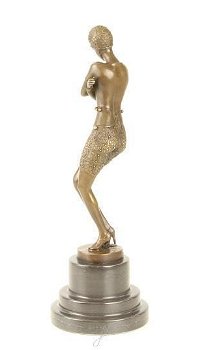 dansesres- bronzen beeld- danseres- brons beeld-pikant - 4