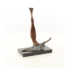 brons beeld , sculptuur-gecamoufleerde vrouw-beeld-kunst 