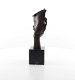brons beeld van een hoofd rustend op een hand-handen - 2 - Thumbnail