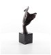 brons beeld van een hoofd rustend op een hand-handen - 3 - Thumbnail