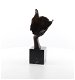 brons beeld van een hoofd rustend op een hand-handen - 4 - Thumbnail