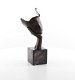 brons beeld van een hoofd rustend op een hand-handen - 7 - Thumbnail