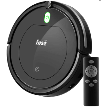 INSE E3 Robot Vacuum Cleaner 1000Pa Suction 3 Cleaning Modes 400ml Dust Box for Carpet, - 0