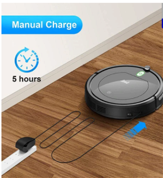 INSE E3 Robot Vacuum Cleaner 1000Pa Suction 3 Cleaning Modes 400ml Dust Box for Carpet, - 2