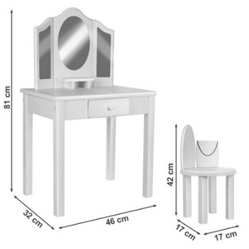 Houten Kinderkaptafel met 3 Spiegels | Voordelige koop! - 1