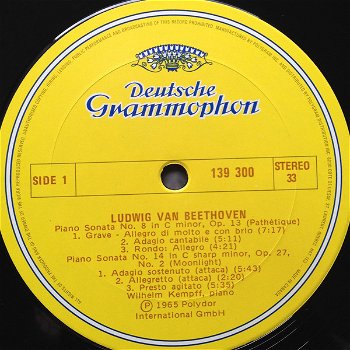 LP - BEETHOVEN - Sonaten - Wilhelm Kempff - 1