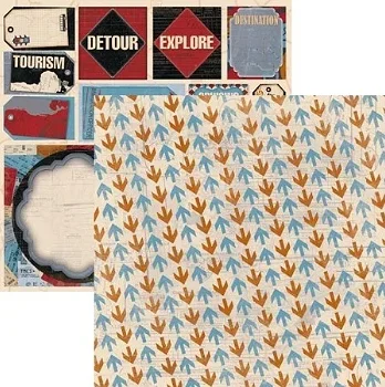 NIEUW Paper Collection Pack 12x12 Detour Travel van Bo Bunny - 2