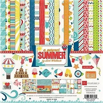 NIEUW Paper Collection Kit 12x12 A Perfect Summer van Echo Park - 0