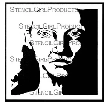 NIEUW stencil Truth Face 6X6 by Pam Carriker voor StencilGirl Products - 0