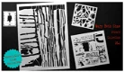 NIEUW EXCLUSIEVE 3 delige stencil set Drips + Text van StencilGirl Products - 0 - Thumbnail