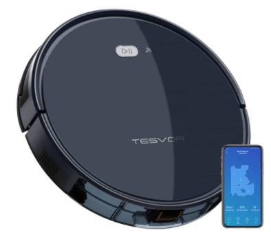 Tesvor X500 Robot Vacuum Cleaner with Real-time Space Map 1800Pa Suction Automatic - 0