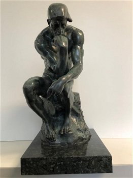 Bronzen sculptuur van De Denker by RODIN-brons-beeld - 6