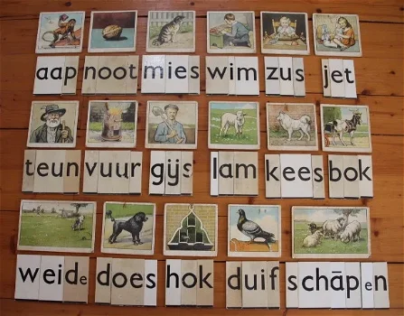 Plaatjes en letters voor Klassikale Leesplank. - 0