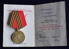 Russische medaille 50 jaar van de overwinning  patriottische oorlog 41-45