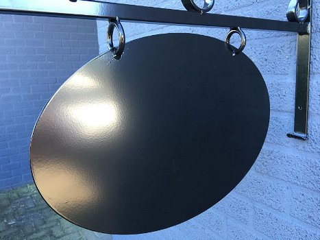 Winkel bord van ijzer-zwart geschilderd, Unlabeled-uithang - 1
