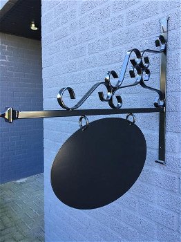 Winkel bord van ijzer-zwart geschilderd, Unlabeled-uithang - 3